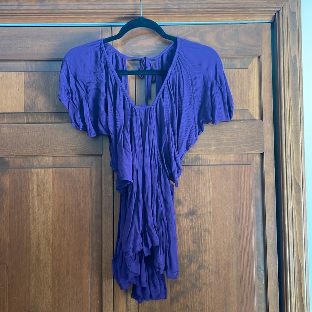 NWOT Free People Open Back Blouse